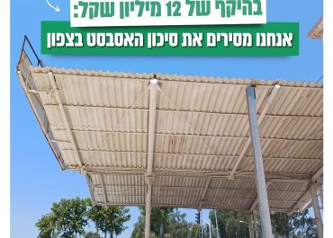 מסירים את סיכון האסבסט בצפון הארץ בעקבות המלחמה בהיקף של 12 מיליון שקל